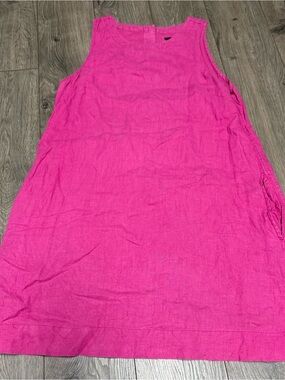 J crew pink linen dress medium